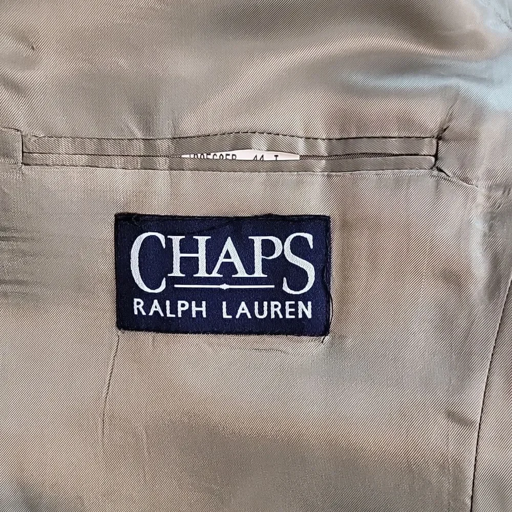 Chaps Ralph Lauren Nailhead Tweed Silk And Wool Blazer Mens Size 44T